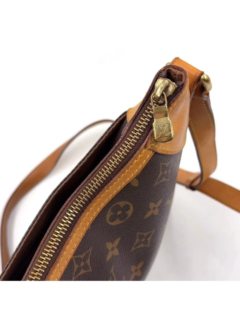 Louis Vuitton Odeon PM Monogram Leather Brown Light Shoulder Bag Gold